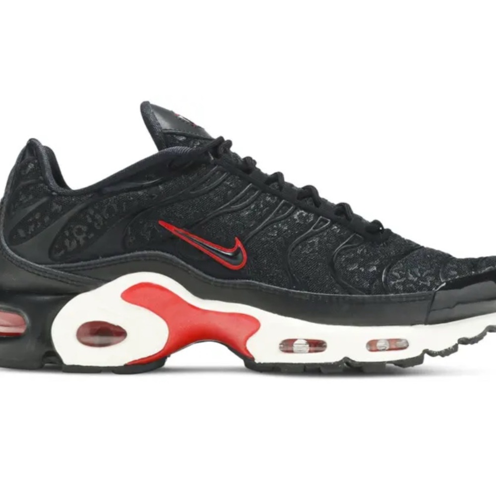 Nike Air Max Plus PRM TN Black Red Shoes Sneakers BV6116-001 Women's sz 7.5 - Picture 8 of 8